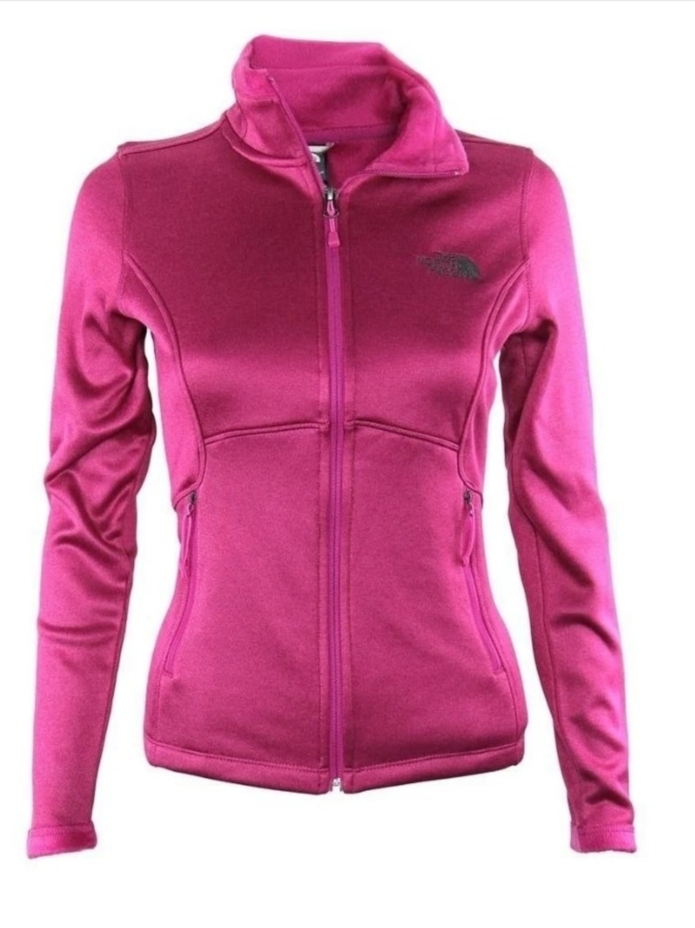 Gently Loved The North Face Women's Hot Pink Full-Zip Fleece Jacket Size Small
